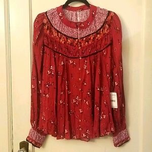 Free people button up shirt. NWT. Floral.